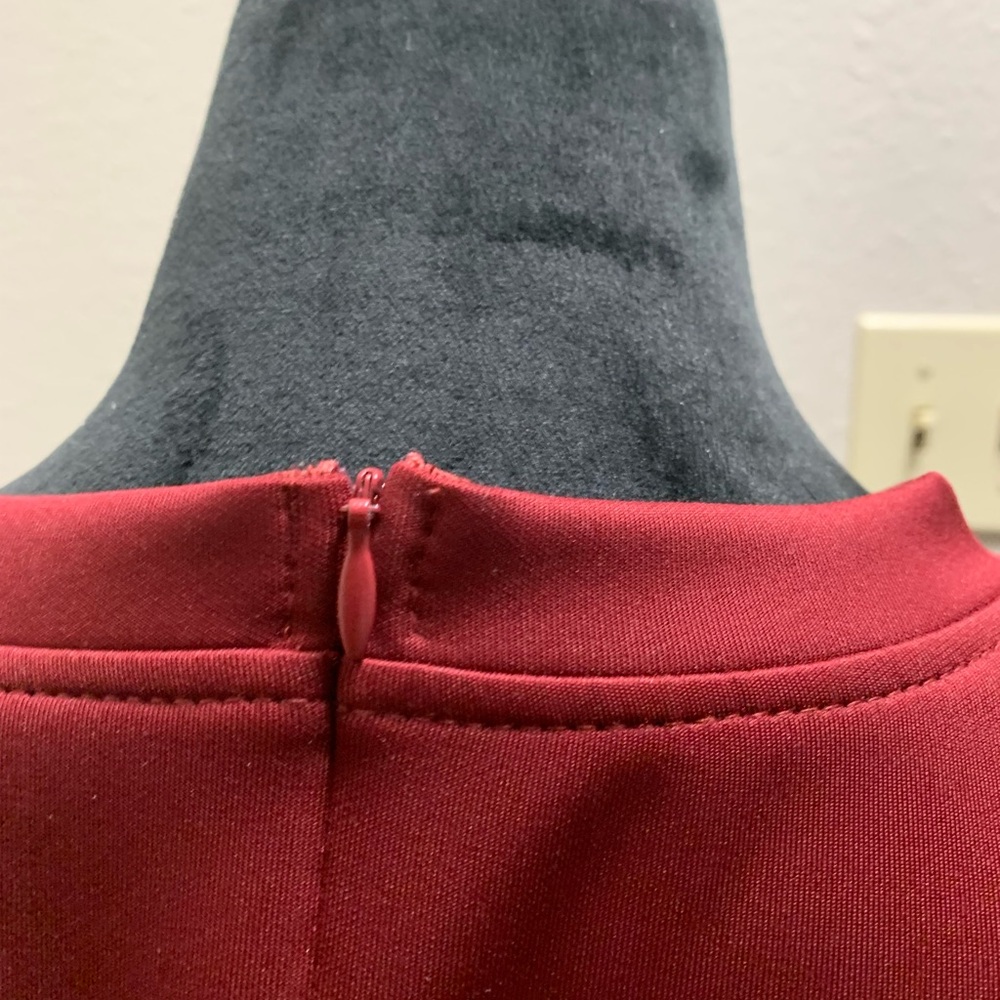 Elegant Red Dress with Zipper Detail
